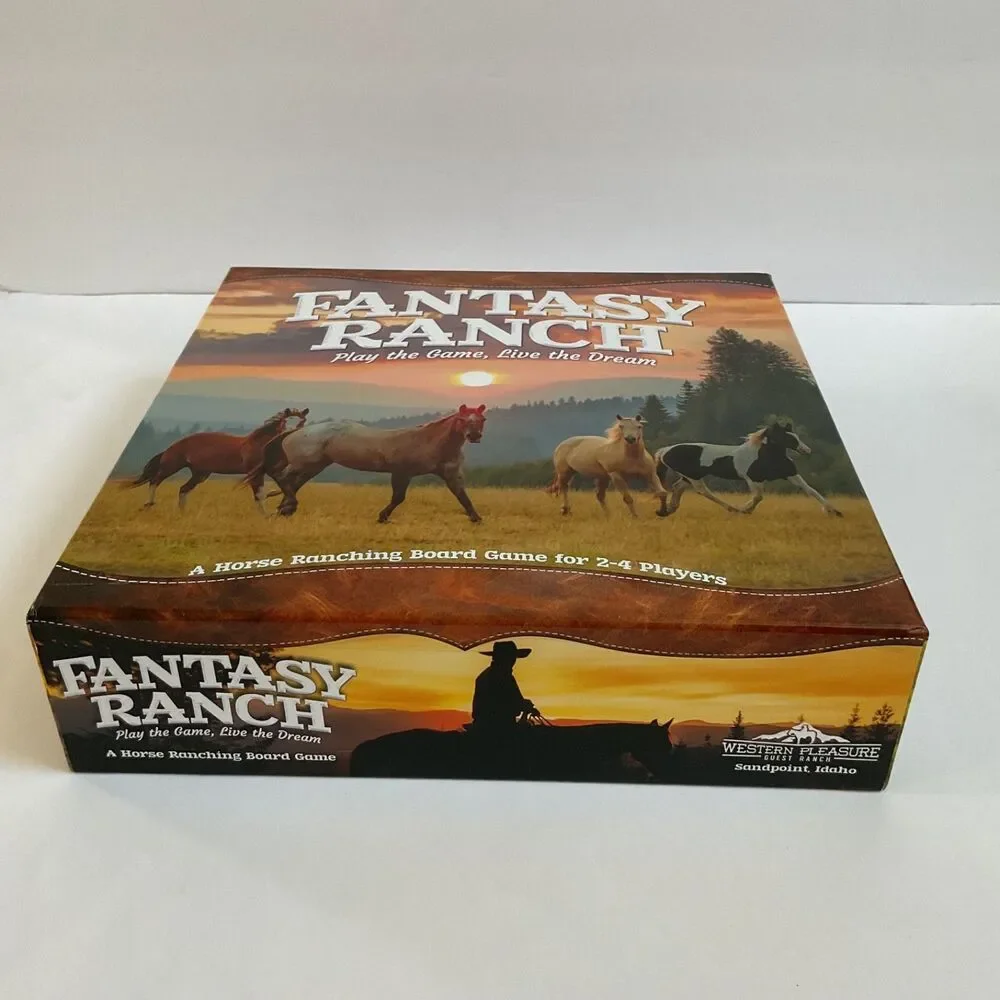 Fantasy Ranch Live The Dream Trail Ride Board Game Horses Ranching 100% COMPLETE